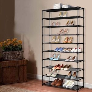 Pantofar ARTENOVA, 10 compartimente, 97 x 28 x 158 cm, negru