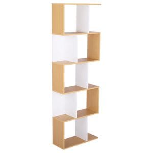 Biblioteca DacEnergy, 60 x 24 x 180 cm, maro-alb