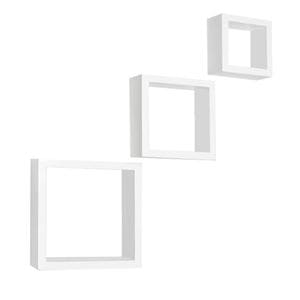 Set 3 polite DacEnergy, realizat din MDF infoliat, grosimea de 12mm, alb