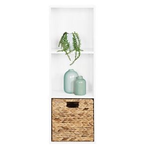 Etajera DacEnergy, realizata din PAL, 3 rafturi deschise, 30x89x28 cm, finisaj alb