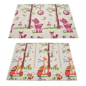 Covoras de joaca termic girafa 150 x 200 cm, pliabil, doua fete, extra gros, protectie impotriva loviturilor