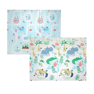 Covoras de joaca termic ocean si crocodili 150 x 200 x 1,5 cm, pliabil, doua fete, protectie impotriva loviturilor