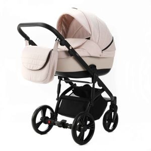 Carucior 2 in 1 Adamex Lanti PS33cu dubla suspensie, Linen & EcoLeather, Sandstone