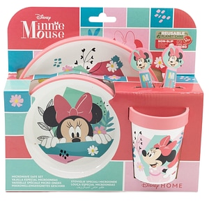 Set vesela 5 piese, anti-alunecare, fara BPA, compatibil la microunde, Being, Minnie Mouse