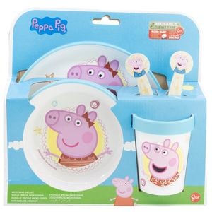 Set vesela 5 piese, anti-alunecare, fara BPA, compatibil la microunde, Core, Peppa Pig