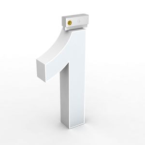 Cifra LED abcMIX, glisabila seria track profil Al, forma cifra 1, 150mm, 6500K, IP20, 2.5W