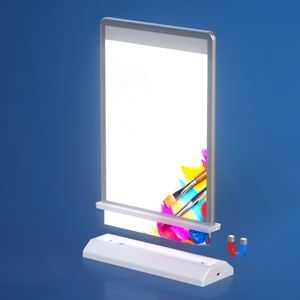 Display LED, bidirectional, A5, decorativ, luminos, reincarcabil, 6500K, IP20, abcMIX