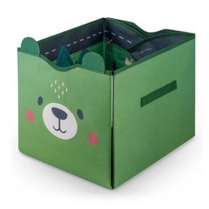 Organizator si covoras 2 in 1pentru copiiDacEnergy,fabricat dinmaterial durabil,mare si incapator,cu velcro puternic, pliabil,33 x 39 x 32 cm, verde