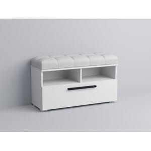 Comoda living Giulia, PAL, 81 x 31 x 48 cm, alb