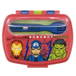 Cutie sandvis cu tacamuri, fara BPA, multicolor, 17x14x6 cm, Invincible Force, Avengers