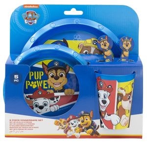 Set 5 piese pentru servit masa, plastic, fara BPA, multicolor, Pup Power, Paw Patrol