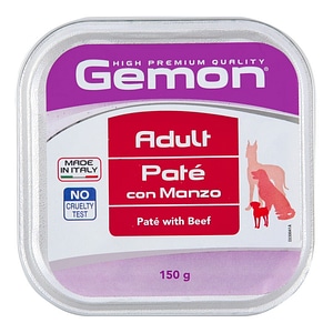Hrana umeda pentru caini MONGE Gemon, Adult, pate vita, 150 g