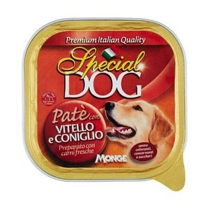 Hrana umeda pentru caini MONGE Special Dog, pate vitel si iepure, 300 g