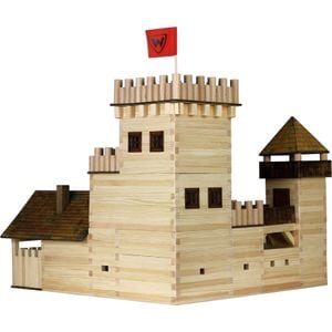 Set constructie arhitectura Castel, 607 piese din lemn, Walachia