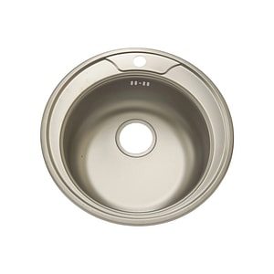 Chiuveta bucatarie inox, D 49 cm, adancime 17 cm, incastrabila, reversibila