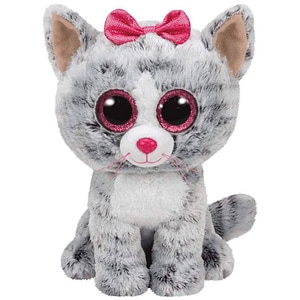 Jucarie De Plus Ty Beanie Boos Kiki The Grey Cat 15cm (ty37190)