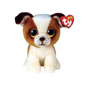 Jucarie De Plus Ty Beanie Boos Hugo The Brown/white Dog 15cm (ty36396)