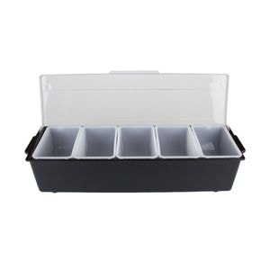 Organizator 5 compartimente pentru ingrediente de pizza sau fructe pentru garnituri, AZHOME