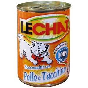 Hrana umeda pentru pisici LeChat, Cu pui Si Curcan
