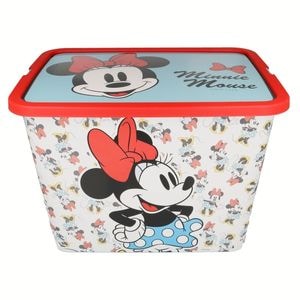 Cutie pentru depozitare, din plastic, cu capac, 23 L, multicolor, 40x27x29 cm, Vintage, Minnie Mouse