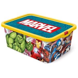 Cutie pentru depozitarea jucariilor Avengers, cu capac, 13 l, multicolor, 15x28.7x38.7 cm