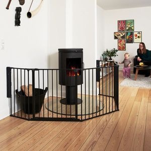 Bariera de spatiu pentru copii Supreme OLAF XX neagra 90-270 cm