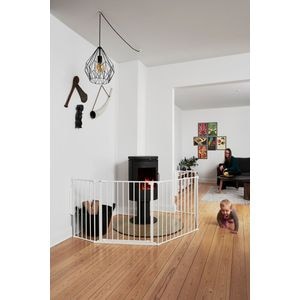 Bariera de spatiu pentru copii - Supreme OLAF XX alba 90-270 cm
