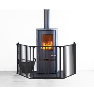 Bariera de spatiu pentru copii - Flex XL neagra 90-270 cm