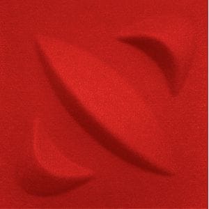 Panou decorativ 3D Felt Orion, 40 x 40 cm, rosu