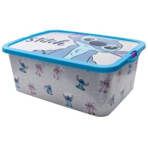 Cutie pentru depozitare, din plastic, cu capac, 13 L, multicolor, 39x29x15 cm, Stitch and Angel