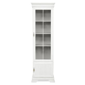 Vitrina living KRW, 2 usi, MDF, 40 x 58 x 193 cm, alb antichizat