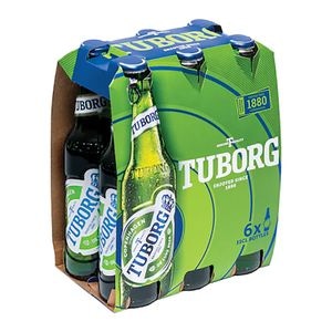 Bere blonda Tuborg bax 0.33L x 6 sticle
