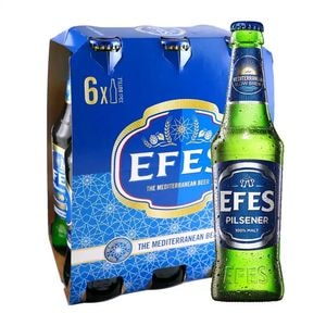Bere blonda Efes Pilsener bax 0.33L x 6 sticle