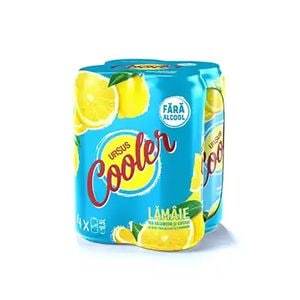 Bere blonda fara alcool Ursus Cooler Lamaie bax 0.5L x 4 doze