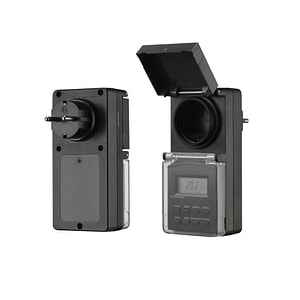 Priza programabila digitala cu capac de protectie, pentru exterior, IP44, 16 A