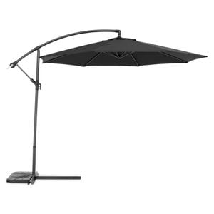 Umbrela cu manivela gradina/terasa LARISA H.256 D.300 negru/negru