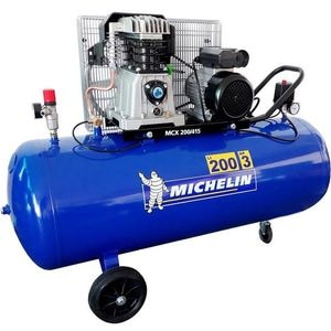 Compresor de aer cu piston monofazat, MICHELIN, tip MCX200/415MC, 230V, rezervor 200l, debit 400l/min, 10 bar, ungere cu ulei
