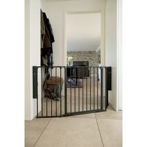 Bariera de siguranta pentru caini metalica neagra 90 cm - 146 cm - DogSpace Max M  
