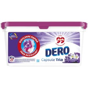 Detergent de rufe capsule Dero 2in1 Levantica si Iasomie, 27 spalari
