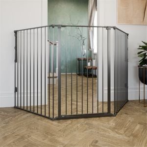 Bariera de siguranta pentru caini foarte inalta (105 cm) neagra - DogSpace Rocky L