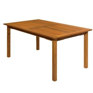 Masa pentru gradina, Bochum, lemn de Meranti, dreptunghiulara, 6 persoane, 150x90xh74 cm, culoare Teak