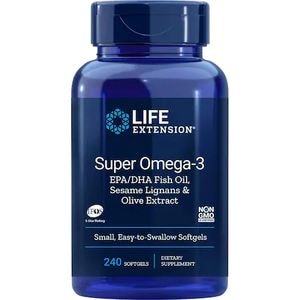 Supliment alimentar Super Omega-3 EPA/DHA with Sesame Lignans & Olive Extract, Life Extension, 240 capsule
