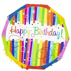 Pinata multicolora Happy Birthday -  A9917720