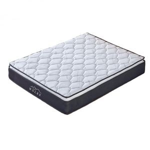 Saltea ortopedica MarketMob Wolke Bamboo Bonnell Spring Confort 160x200x23 cm, cu arcuri tip Bonnell + topper spuma poliuretanica 3 cm, fermitate moale