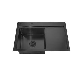 Chiuveta bucatarie, MIXXUS HM7849L-215, 1 cuva, inox, nano-black