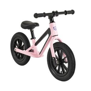 Bicicleta de echilibru Byox Jogger fara pedale, cadru magneziu, roti 12 inch de cauciuc cu aer, 2-5 ani, Pink Petal