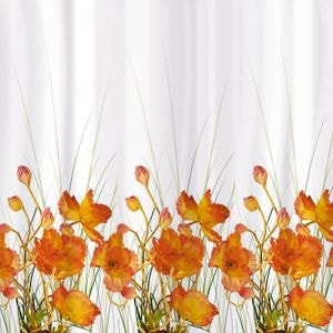 Perdea baie din material textil (model mac) French Poppies, Tatkraft