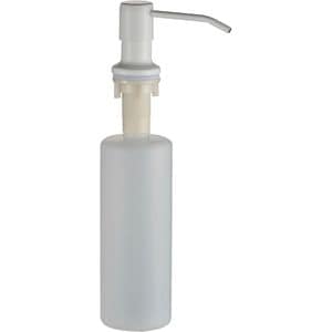 Dozator detergent pentru bucatarie, incastrabil, din otel inoxidabil si plastic, 0.5 L, cap alb