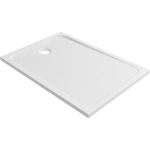 Cadita dus Easy, antiderapanta, rectangulara, compozit rasina minerala, 70 x 100 cm, albmat