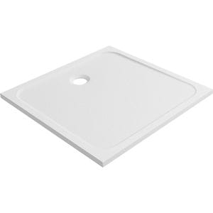 Cadita dus Easy, antiderapanta, patrata, compozit rasina minerala, 90 x 90 cm, alb mat